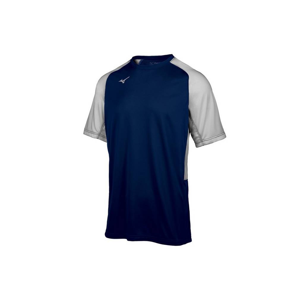 Jerseys Mizuno Aerolite Crew Hombre Azul Marino/Gris Comprar DVBU-98146